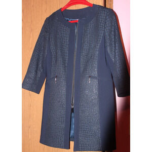 MARY KAY SKIRT AND JACKET-SIZE 2P-TEXTURED-NAVY BLUE